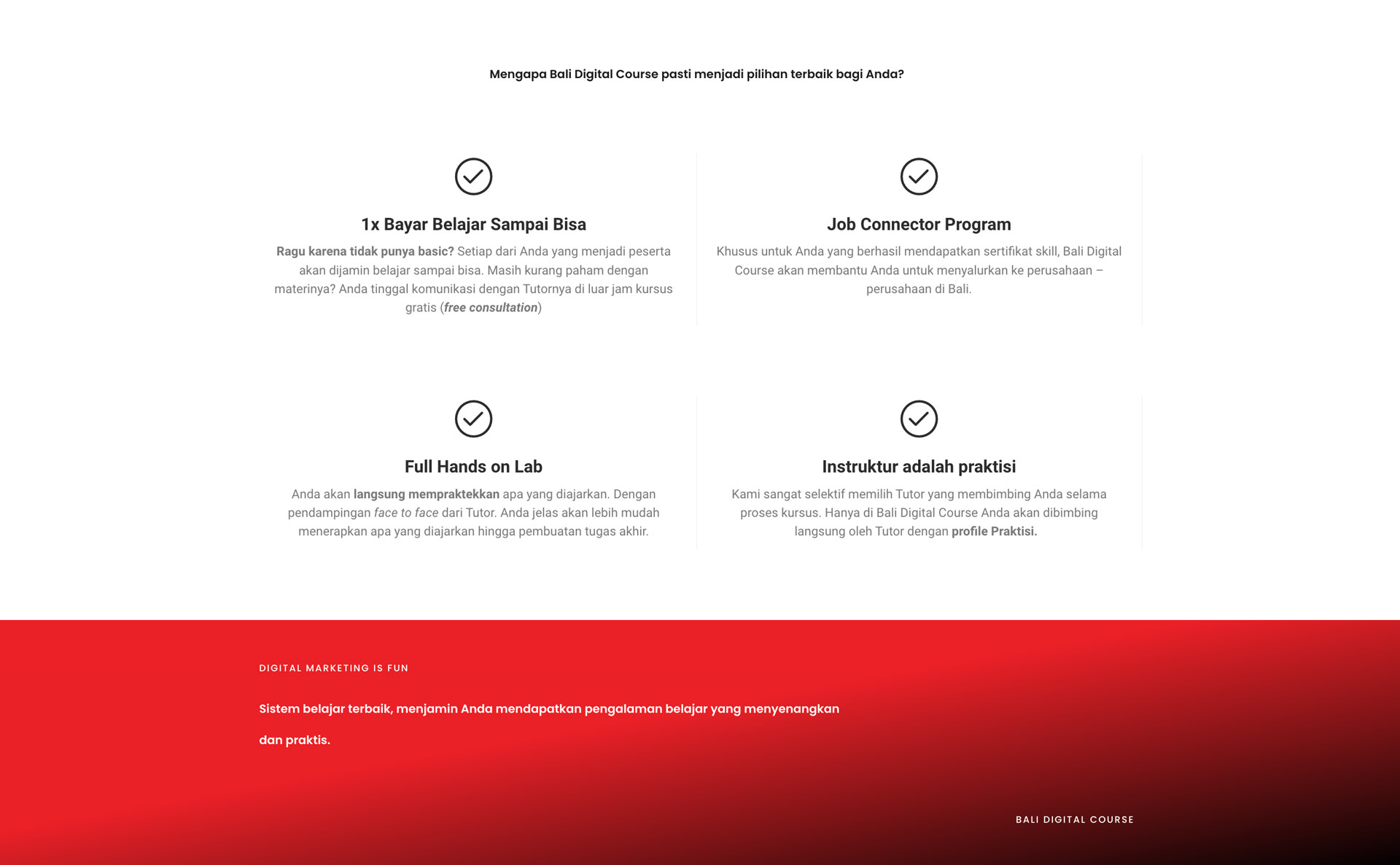 Portfolio - Bali Digital Course
